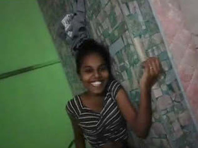 Tamil girl gives a blowjob while speaking in her native language