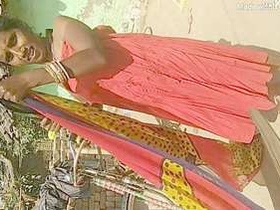 Indian sister bathes and reveals her intimate area in the middle of the night from a rural community