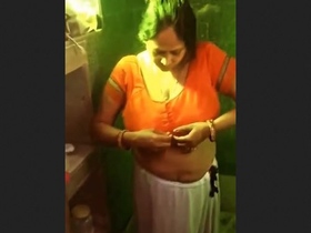 Husband films wife in the bathtub