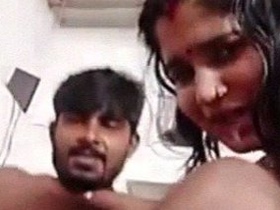 Monica Bhabhi gives a blowjob with a facial in Tango video