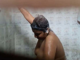 Hidden camera captures secret bathroom encounter with Indian wife
