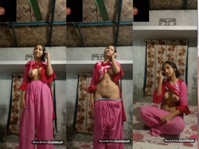 Bangladeshi babe's big boobs and shaved pussy on full display
