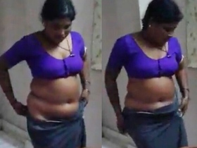 Curvy bhabi with a big belly button in steamy video