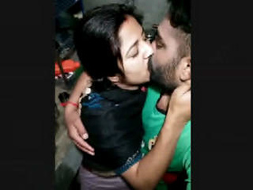 Passionate Punjabi duo engages in a sensual kiss