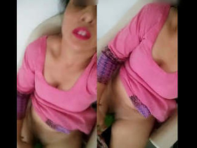 Elderly aunt Desi's naughty selfie video featuring sexual content