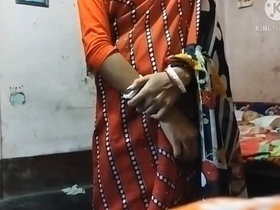 Indian couple engages in sexual activity in their bedroom