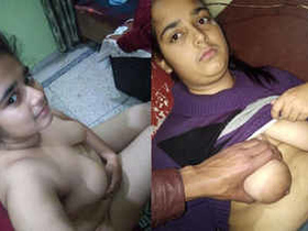 Indian wife pleasures her husband's friend with oral sex and moans