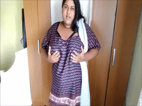 Watch a curvy Indian stripper go completely nude in front of the camera