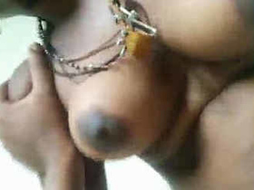 Indian maid with large breasts has sex while speaking Tamil