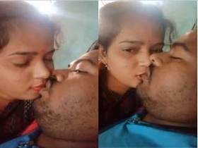 Desi couple shares a romantic kiss in bed