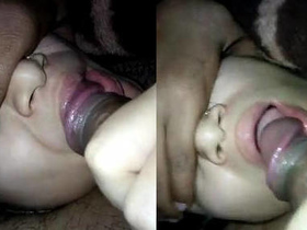 Shy Indian bhabhi gives a blowjob to her husband