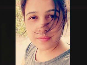 Bathing video featuring a young woman