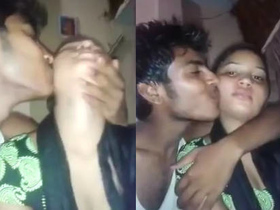 Indian man fondles and kisses his cousin sister's breasts