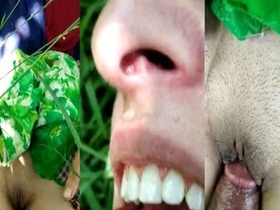 Desi girl gets pussy fucked in the village outdoors