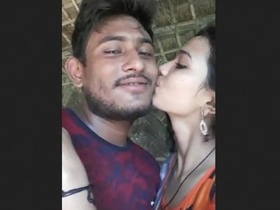 Lovely couple shares romantic moments
