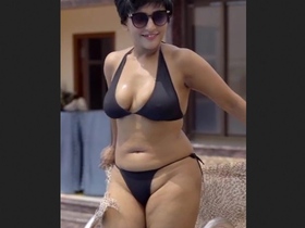Smita Sana's bikini-clad figure in a hotel room by the beach