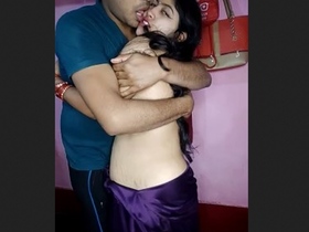 Indian sister-in-law's breasts fondled on camera by brother-in-law
