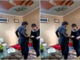 Pakistani amateur's exclusive porn video with three guys