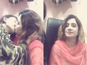 Indian lesbians in exclusive kissing video