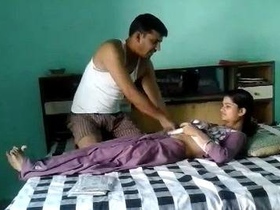 Real sex video of Indian maid indulging in boob sucking at home