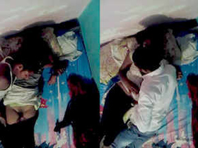 Amateur couple enjoys steamy sex in rented room