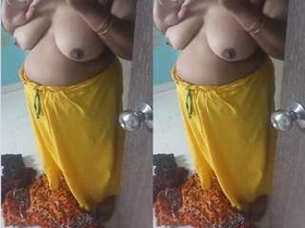Bhabhi in exclusive wearing outfit for you