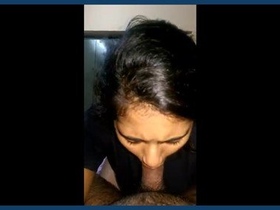 Indian girlfriend's throat skills showcased in action