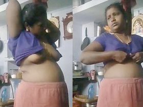 Desi auntie's sensual wardrobe change