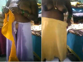 Telugu bhabhi turns into a seductive goddess in sari