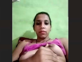 Bhabi displays her ample breasts