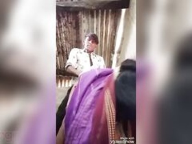 Desi bhabhi gets doggystyle fucked in the open air by a village boy