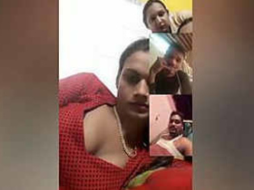 Indian girl with big tits in video chat