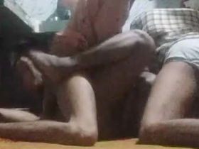 Mature Desi Bhabhi takes on two hard cocks in a wild threesome