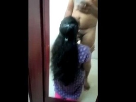 Desi bhabhi with long hair gets doggy style