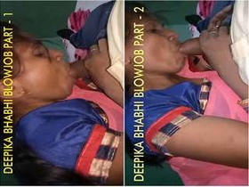Hot bhabhi gives an exclusive blowjob to Deever