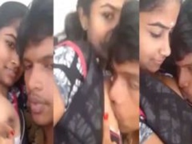 Tamil video of a teen's boob absorption and sucking to seduce your van