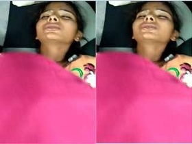 College girl gets banged in a car by lover