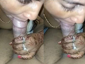 Indian wife sucks cock in hot video