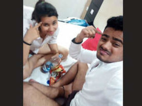 Indian couples having passionate sex in a hotel