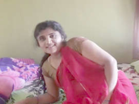 Indian wife records her husband playing with her dark pussy