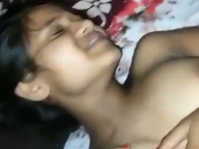 Shaved pussy of Guwahati girl gets fucked by lover and moans loudly