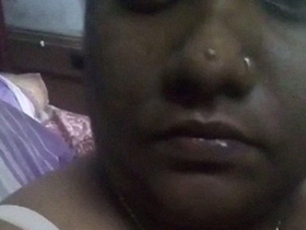 Tamil Aunty's Nude Selfie and Solo Video