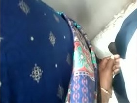 Indian aunty gives a handjob in public