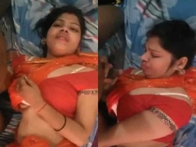 Fat Indian bhabhi gives a blowjob to her husband