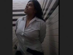 Creating a video for my partner while wearing a college outfit, directed by the boss