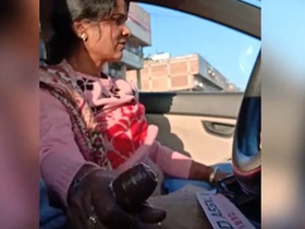 Desi girl Randi's naughty chat in a car