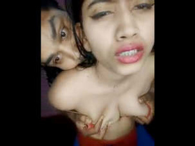 Devar fondling and orally pleasuring his sister-in-law's breasts