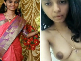 Desi babe flaunts her natural body and unshaved pussy in solo video