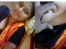 Indian bride and groom in a steamy video