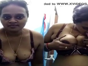 Tamil girl with big boobs enjoys anal sex in a solo video
